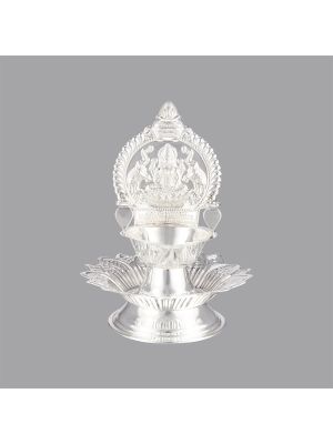 Silver lotus design Kamatchi Lamp-hover