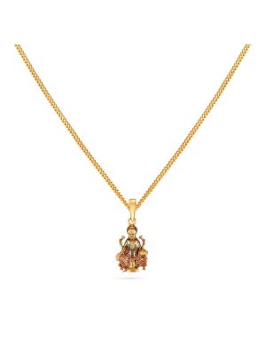 Gold Lakshmi Pendant-hover