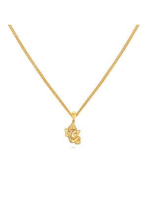 Lord Ganesh Gold Pendant-hover