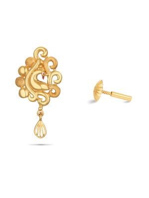 Gold Peacock Earring-hover