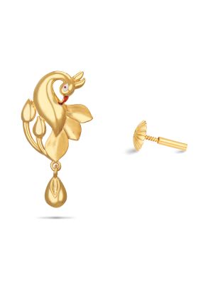 Gold Peacock Earring-hover