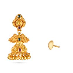 Gold Peacock Earring-hover