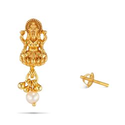 Pearl drop Lakshmi earring-hover