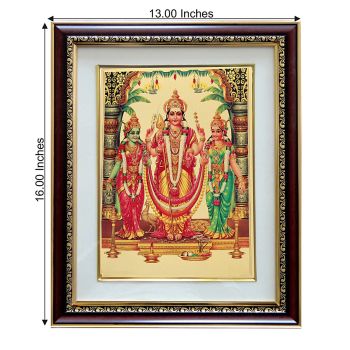 Murugan with Valli and the Deivanai goddess Frame-hover