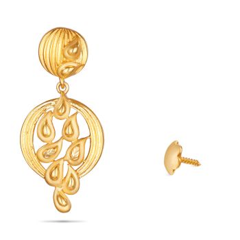 Leaf Gold Earring-hover