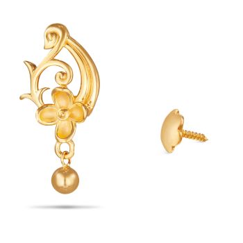 Gold Flower Earring-hover