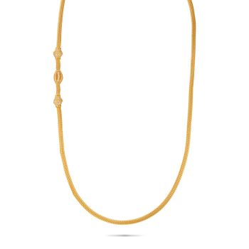 Gold plated silver mogappu chain-hover