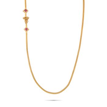 Gold plated silverLakshmi mogappu chain-hover