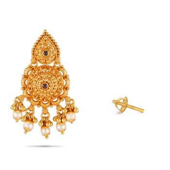 Gold plated dangler earring-hover