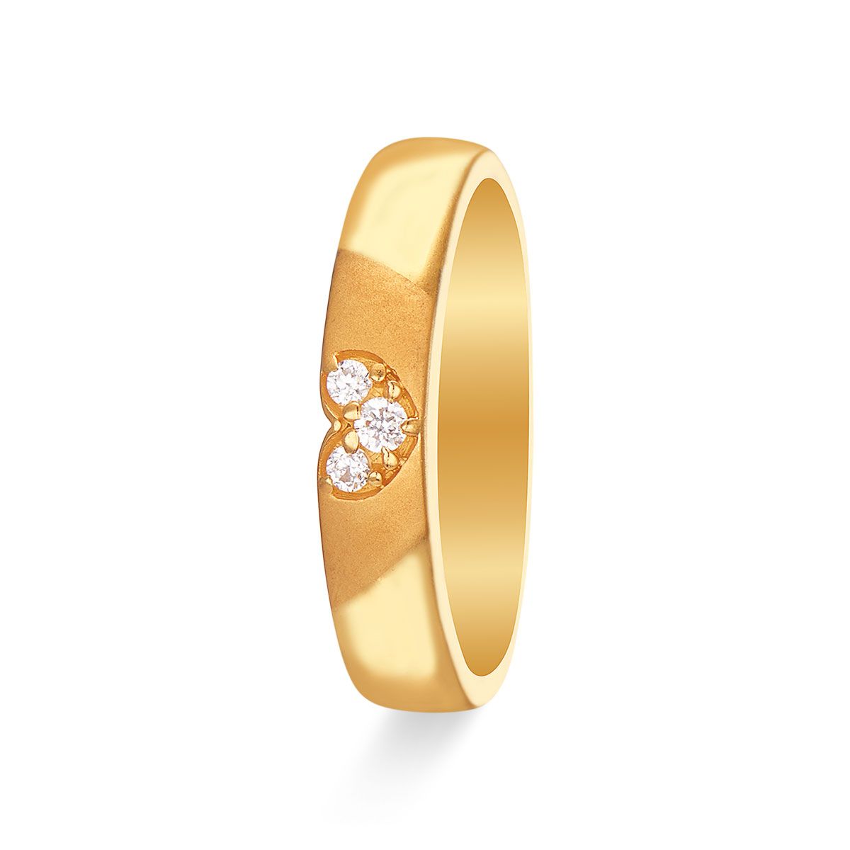 Artistic Name Engraved Gold Couple Rings