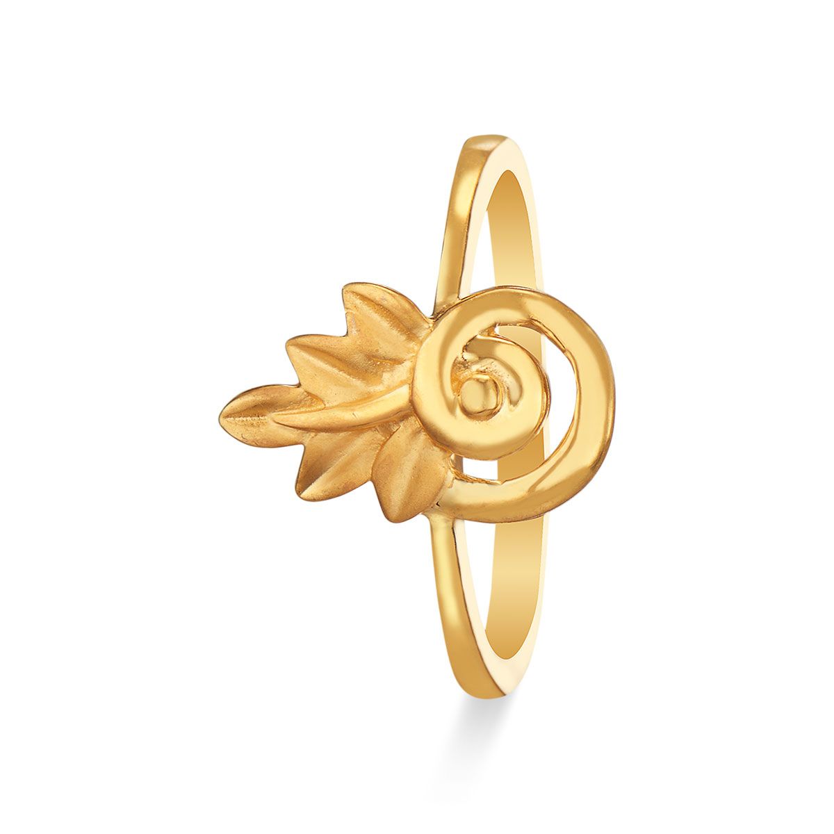 Stylish Leaf Gold Ring