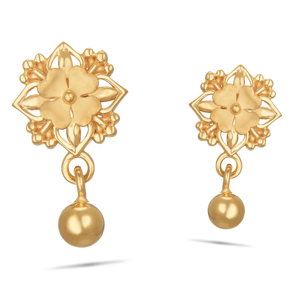 Gold Floral Earring