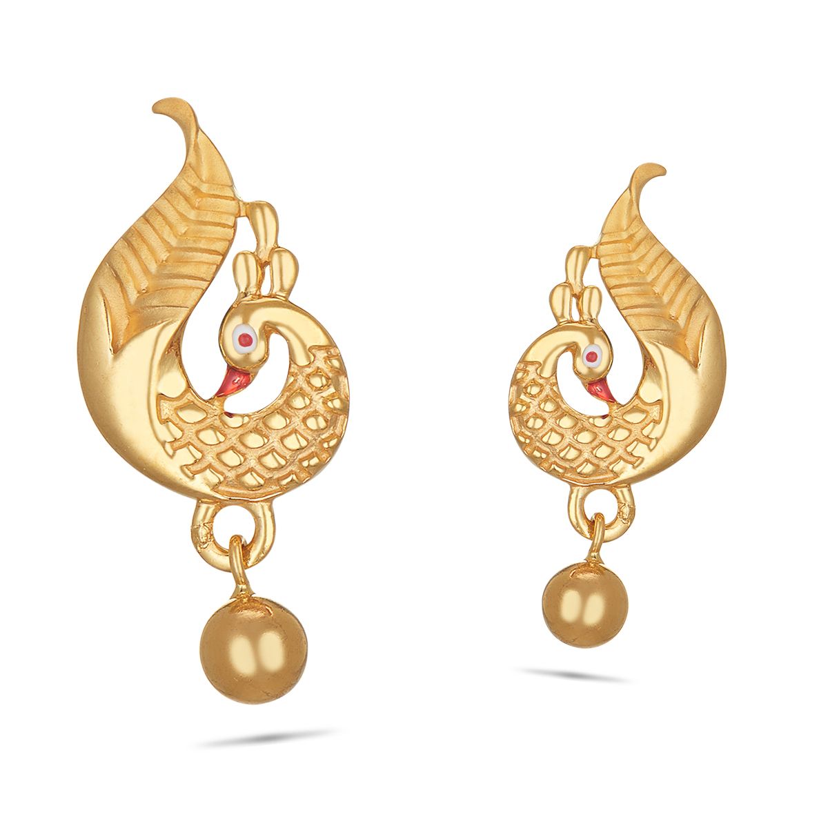 Buy Mominos Fashion Peacock design Golden colour Earrings Online at Best  Price | Distacart