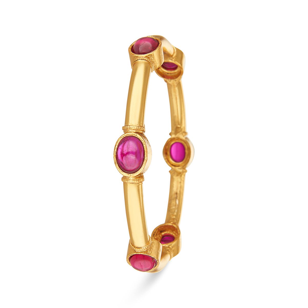 Flower Design Ruby Stone Bangles - Arshis - Buy Traditional and Fashion  south India Jewels