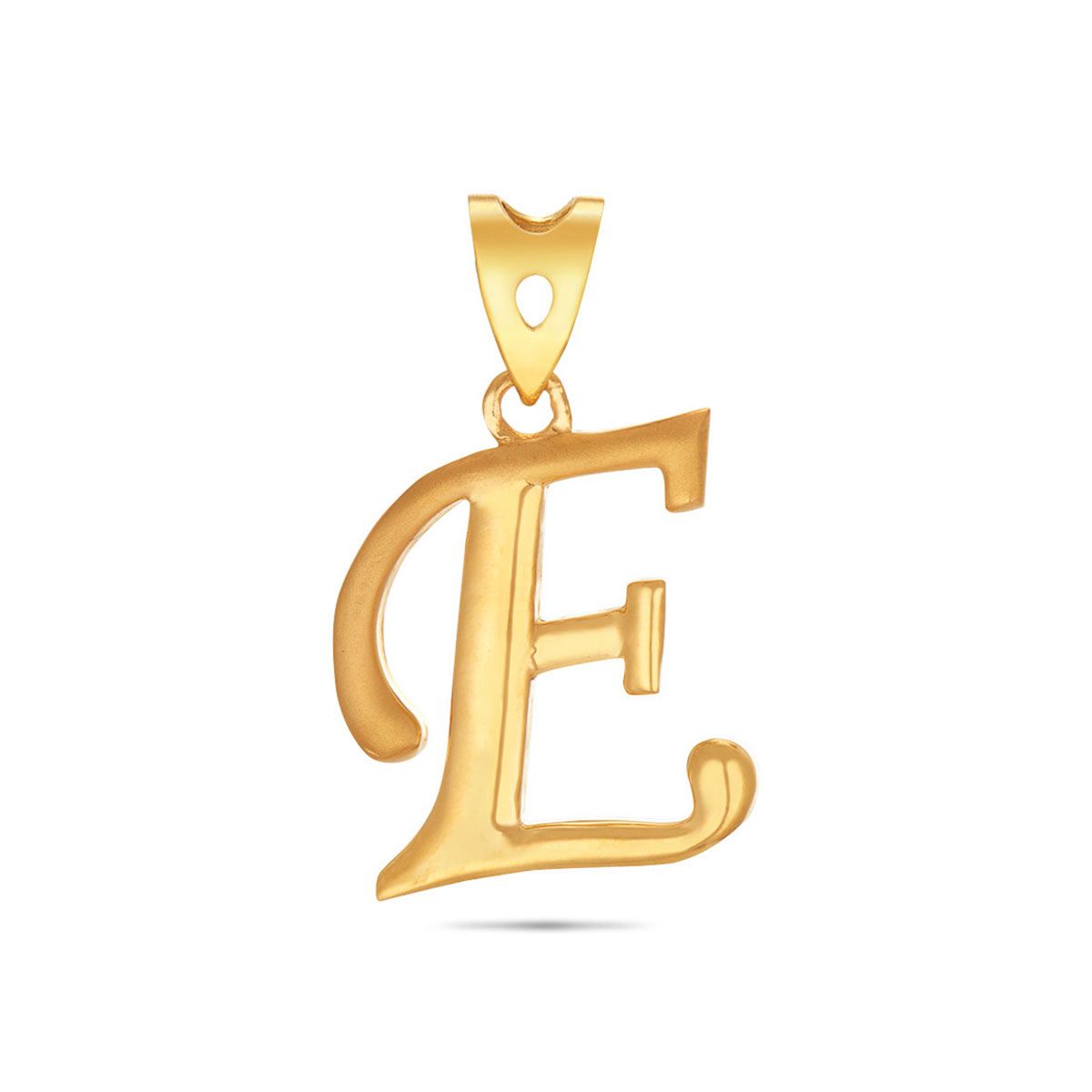 Stylish E Letter Gold Pendant