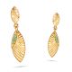 Emerald Leaf Drop Earrings