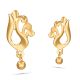 Impressive Flower Design Gold Drop Earring