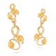 Gold Leaf Infinity Drop Earring