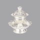 Lotus design silver kumkum chimil