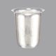 Classic lotus design silver tumbler