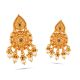 Gold plated dangler earring