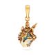 Goddess Saraswati Gold Pendent